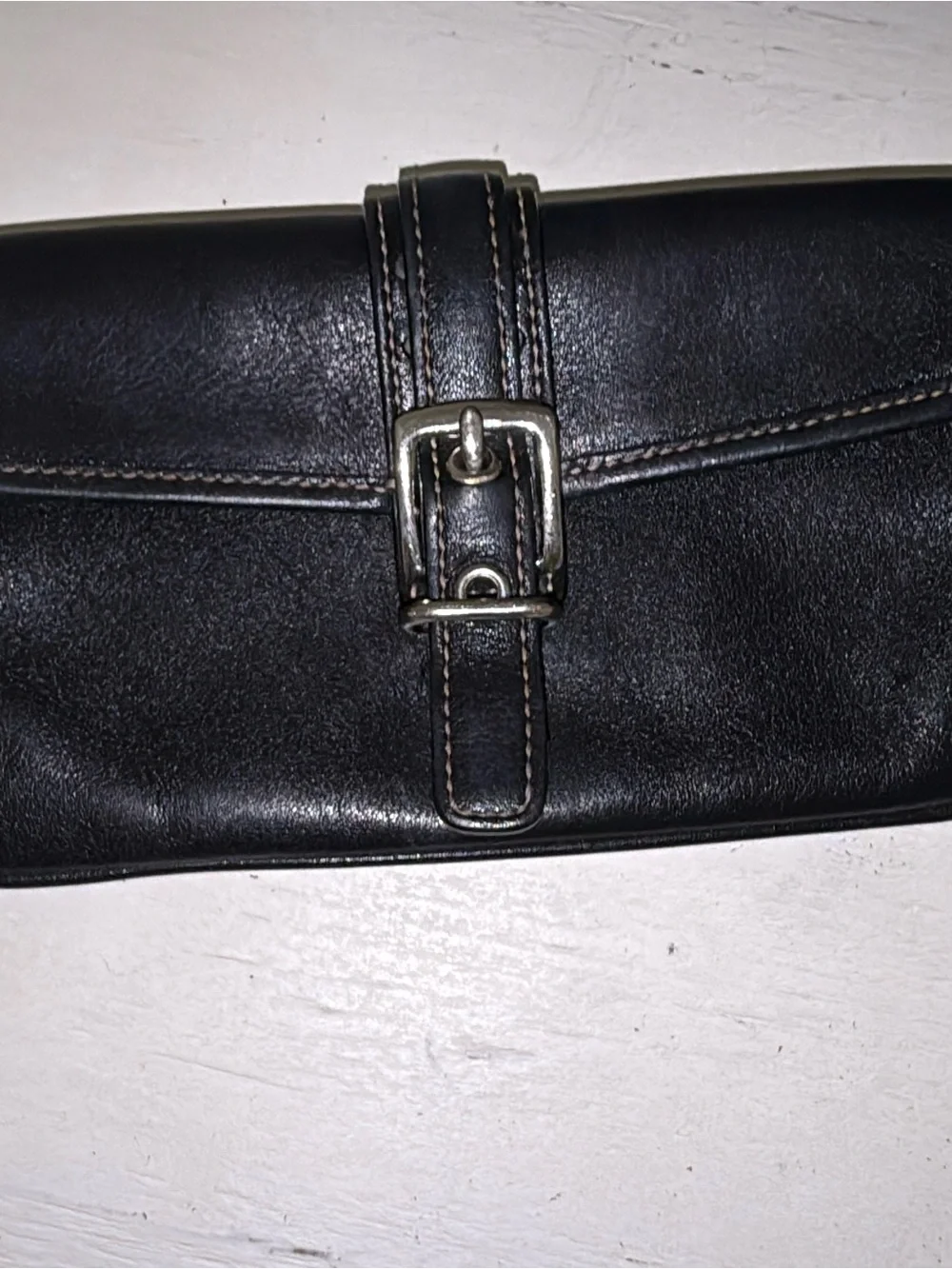 Coach Y2K soho black leather wristlet with strap and hang tag